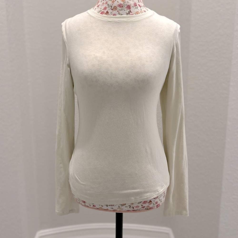 Skims Cotton Jersey Long Sleeve TShirt Gently Worn